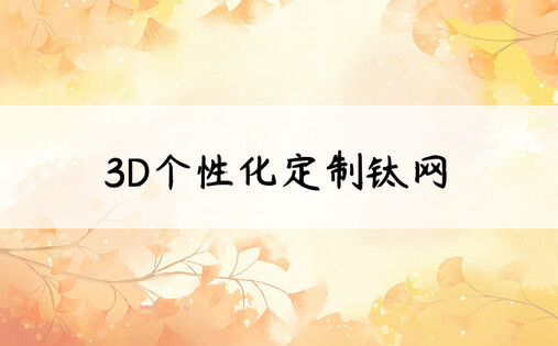 3D个性化定制钛网